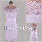 Cap Sleeve Pink Sheath Prom Dresses, Dresses for Prom