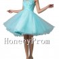 Blue Short Sleeveless Prom Dresses, Dresses for Prom
