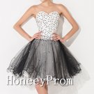 Sweetheart Tulle Black And White Prom Dresses, Dresses for Prom