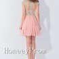 High Neck Cap Sleeve Chiffon Prom Dresses, Dresses for Prom