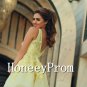 Short Lace Flowers Yellow Prom Dresses, Dresses for Prom