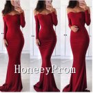 Long Sleeve Mermaid Long Prom Dresses, Dresses for Prom