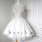 Sleeveless Applique V-Neck Prom Dresses, Dresses for Prom