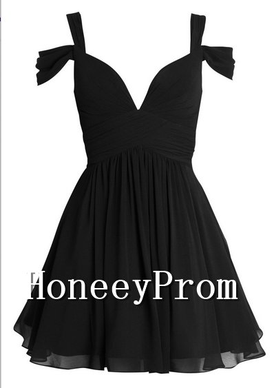 Off Shoulder Chiffon Short Prom Dresses, Dresses for Prom
