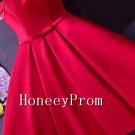 Red Knee-length Short Ribbon Prom Dresses, Dresses for Prom