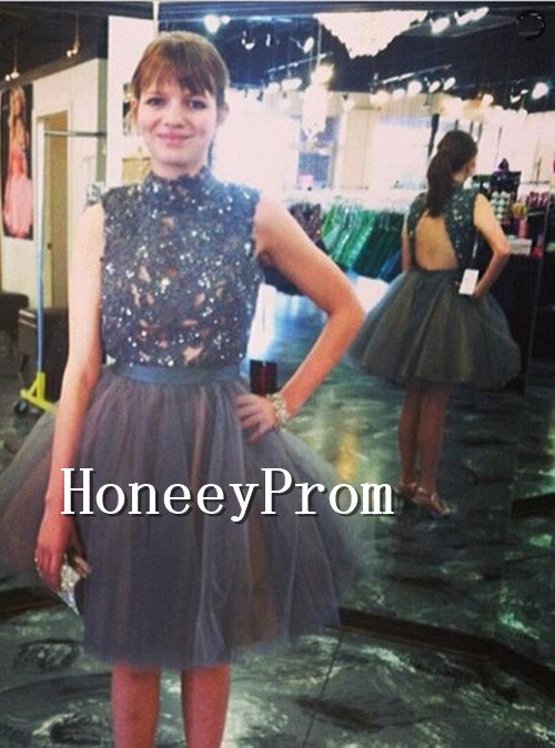 Timeless A-line High Neck Prom Dresses, Dresses for Prom