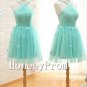 Short Tulle Handmade Flower Tulle Homecoming Dresses, Dresses for Prom