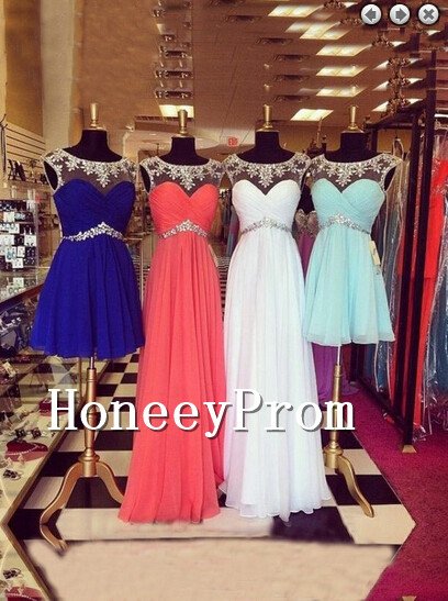 A-line Beading Open-back Homecoming Dresses, Dresses for Prom