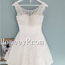 Short Lace Pearls Beading Homecoming Dresses, Dresses for Prom