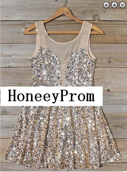 Scoop Neck Sleeveless Mini Sequin Homecoming Dresses, Dresses for Prom