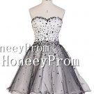 Sweetheart Mini Lace-up Organza Homecoming Dresses, Dresses for Prom