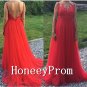 Sleeveless Backless A-Line Chiffon Prom Dresses, Dresses for Prom