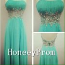 A-Line Strapless Chiffon Prom Dresses, Dresses for Prom