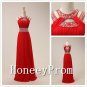 A-Line Halter Red Chiffon Prom Dresses, Dresses for Prom