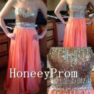 Strapless A-Line Sequins Prom Dresses, Dresses for Prom