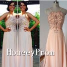 A-Line Chiffon Beading Prom Dresses, Dresses for Prom