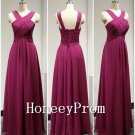 A-Line Chiffon Pleat Prom Dresses, Dresses for Prom