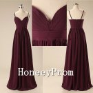 A-Line Sapghetti Straps Chiffon Prom Dresses, Dresses for Prom