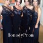 One Shoulder Black A-Line Prom Dresses, Dresses for Prom