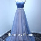 Sweetheart A-Line Tulle Long Prom Dresses, Dresses for Prom