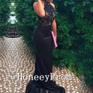 High Neck Mermaid Long Prom Dresses, Dresses for Prom