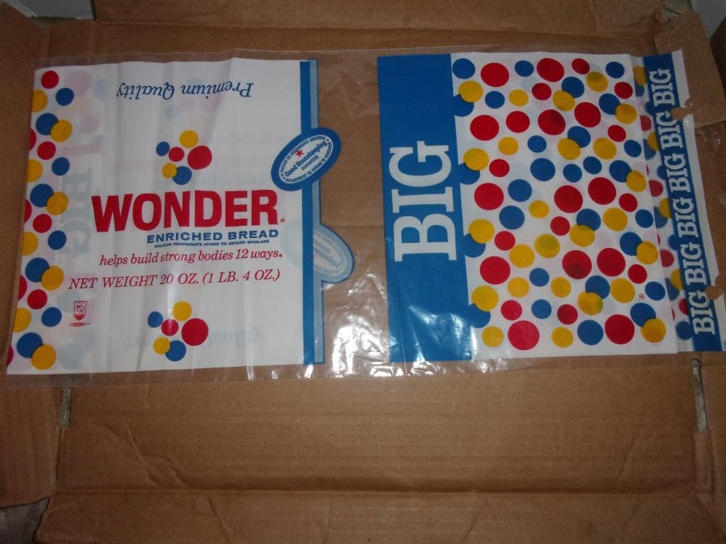 Vintage 1960s Wonderbread Wonder Bread 37 Cents Bag