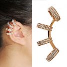 Rhinestone crystals ear Cuff wrap Pin Clip Jacket ear climber crawler earrings
