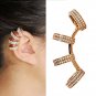 Rhinestone crystals ear Cuff wrap Pin Clip Jacket ear climber crawler earrings