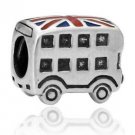 British Pride Flag, London Bus Travel charm bead for European charm bracelet