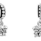 Three Kids Boy Girl Son Daughter Best Friends Pendant F/charm Bracelets necklace