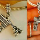 France Landmark Paris Eiffel Tower Travel charm pendant F/Euro Bracelet necklace