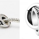 CZ I do, everlasting love Forever Engagement rings charm for European Bracelets