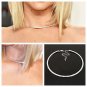 One row CZ "Rhinestone Crystal Choker" Collar Necklace,2016 necklace trend