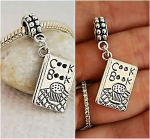 Kitchen Love Cooking Cook Book Chef pendant charm  Fit European charm bracelets