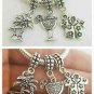 Palm Trees Tropical Vacation cocktail drink Charm Pendant For European bracelet
