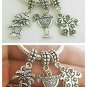 Palm Trees Tropical Vacation cocktail drink Charm Pendant For European bracelet