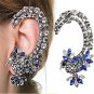 All Rhinestone crystals Elf ear Cuff pin wrap sweep climber crawler earrings