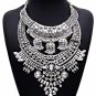 Rhinestones Crystal Gypsy Bohemian Turkish Boho Chunky Bib statement necklace