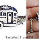 Camper Camping RV home Travel DIY Snake chain European bracelet charm bead