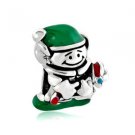 Christmas Holiday Xmas gift Winter Green ELF DIY Euro Bracelet charm bead