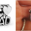 Daddys Little Girl Daughter Dad Charm bead for Charm DIY bracelets snake chains