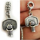 Sports Basketball Hoop Net Ball Charm pendant F/European charm bracelet necklace