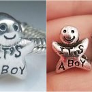New Mom Its a baby Boy Son grand-son charm Bead F/DIY snake chain charm braceles