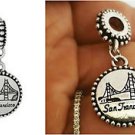 San Francisco, Golden Gate Bridge charm Pendant for European Bracelet necklaces