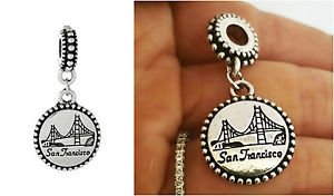 San Francisco, Golden Gate Bridge charm Pendant for European Bracelet necklaces