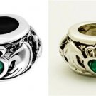 Green heart Claddagh Friendship Celtic Irish DIY European Bracelet charm bead