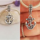 Travel Ship cruise Anchor rope Charm pendant For European bracelets necklaces