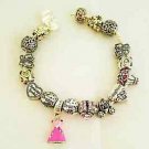 Love Heart Pink Princess Special Daughter Completed DIY Christmas Charm bracelet