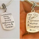 Love Between mother Daughter DIY Snake chain European Bracelet charm Pendant
