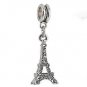 Eiffel Tower "Paris" Travel Memories CZ Pendant bead charm for bracelet necklace